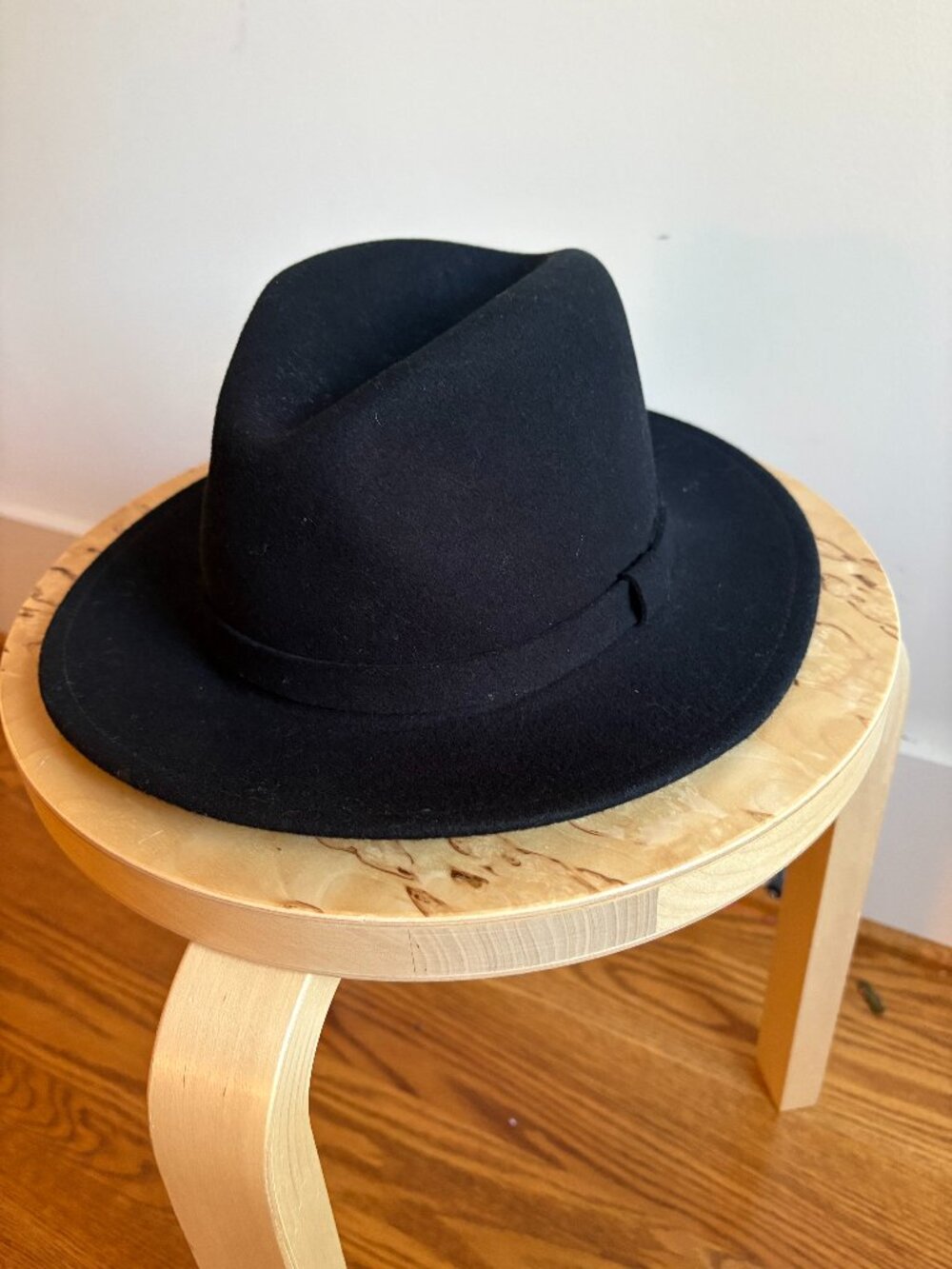 Bailey of Hollywood for J.Crew LiteFelt Wool Fedora Hat Black Size M/L